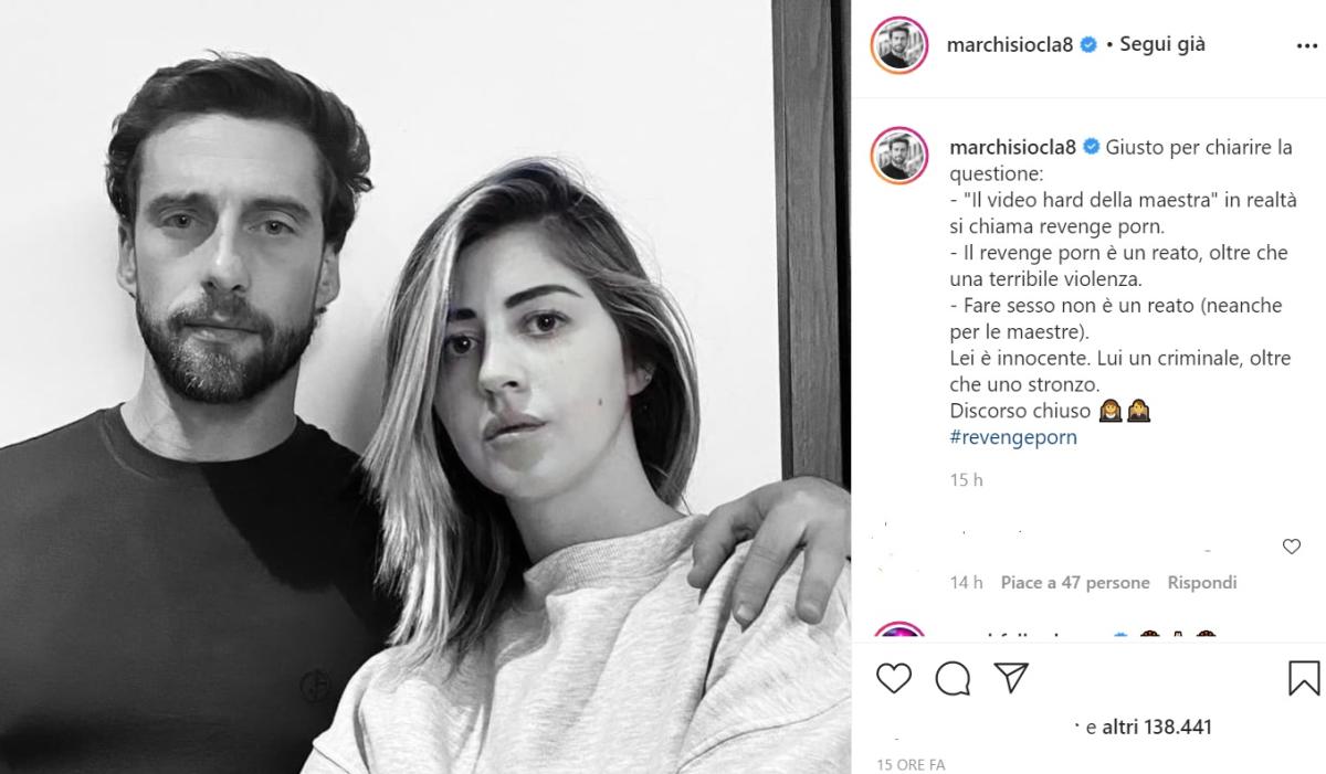 Revenge porn, il post denuncia di Marchisio e della moglie Immagine