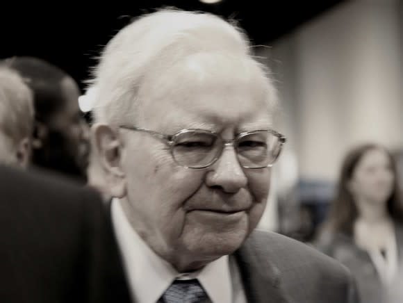 Warren Buffett at the annual shareholders meeting.