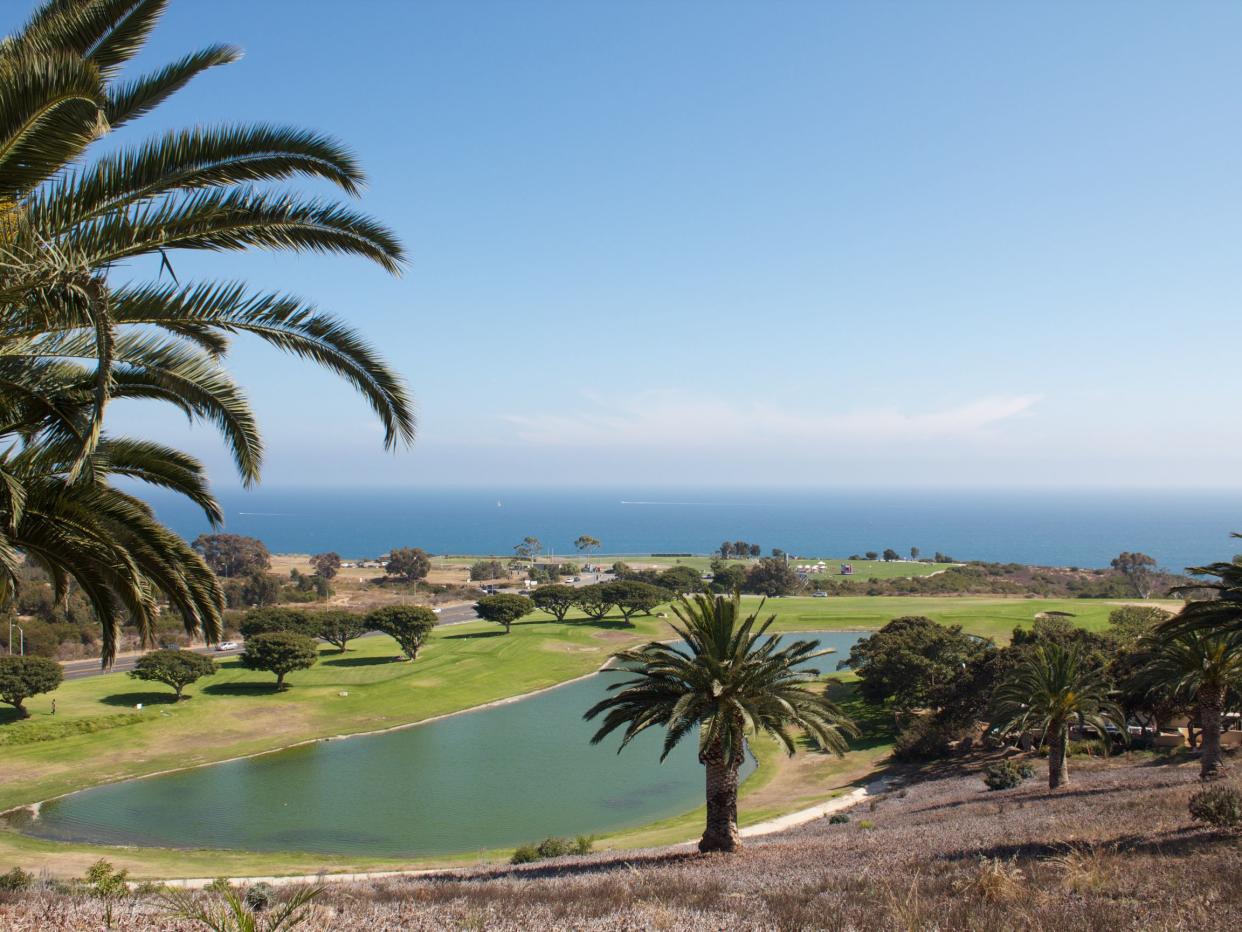 Pepperdine University: A view of Alumni Park and the Santa Monica Bay beyond 