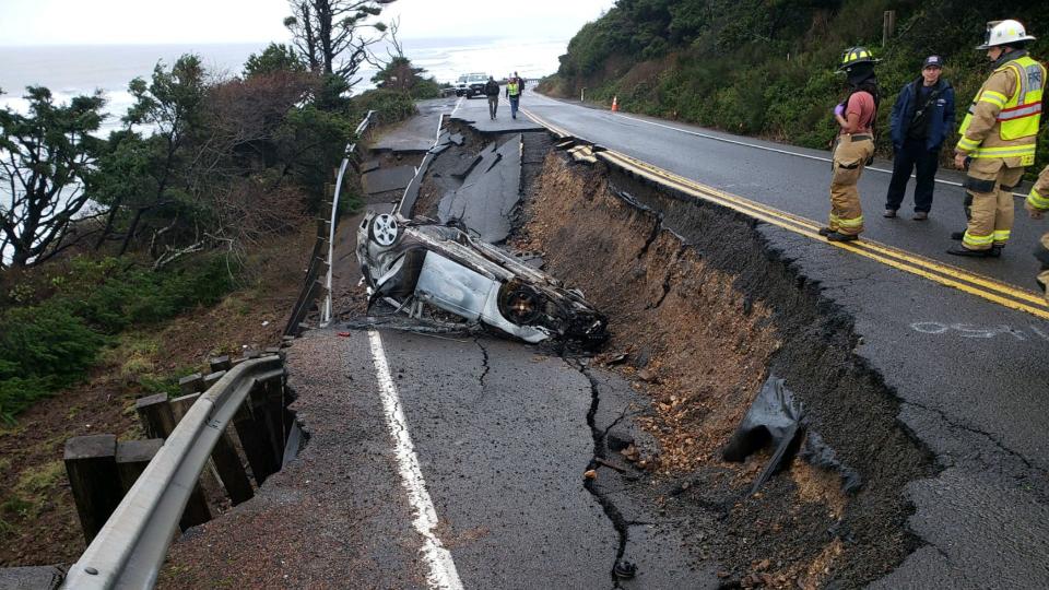 Driver Moves Road Closed Sign, Falls In Hole