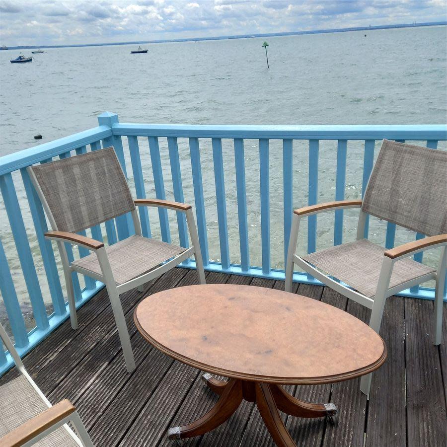 Echo: In decent weather, beach hut visitors can relax on the balcony.