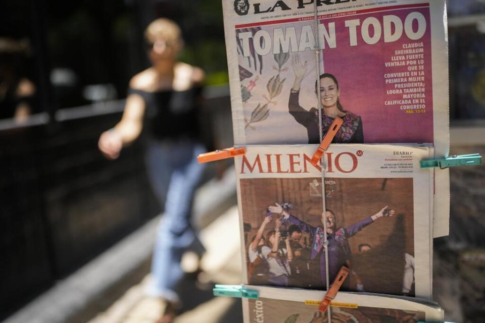 Los periódicos mexicanos muestran fotografías