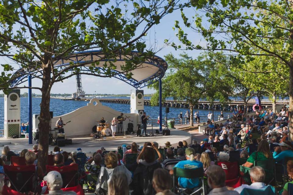 Ari and the Alibis perform during Realize Bradenton’s Music in the Park concert series in 2019. The group will be back this year on Friday, April 24. Provided Photo/Realize Bradenton