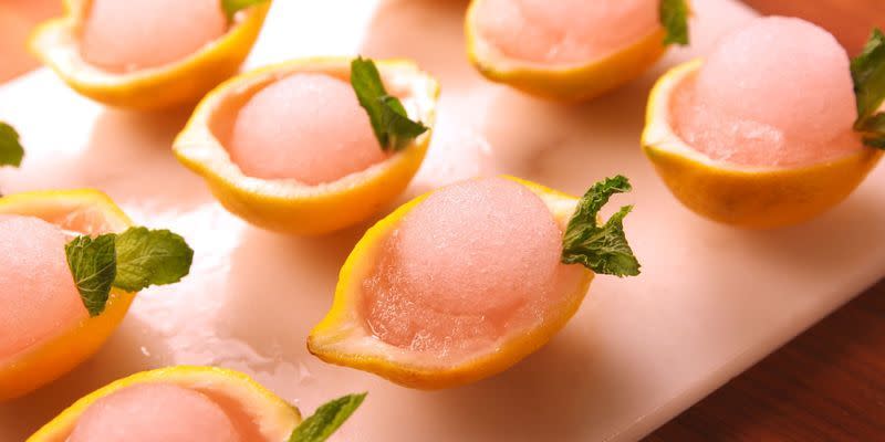 <p>If you've got some lemons hanging around, you have to try these! They really are sweet, sour, and crazy adorable. </p><p>Get the <a href="https://www.delish.com/uk/cocktails-drinks/a32247807/vodka-pink-lemonade-slushies-recipe/" rel="nofollow noopener" target="_blank" data-ylk="slk:Vodka Pink Lemonade Slushies;elm:context_link;itc:0;sec:content-canvas" class="link ">Vodka Pink Lemonade Slushies</a> recipe.</p>