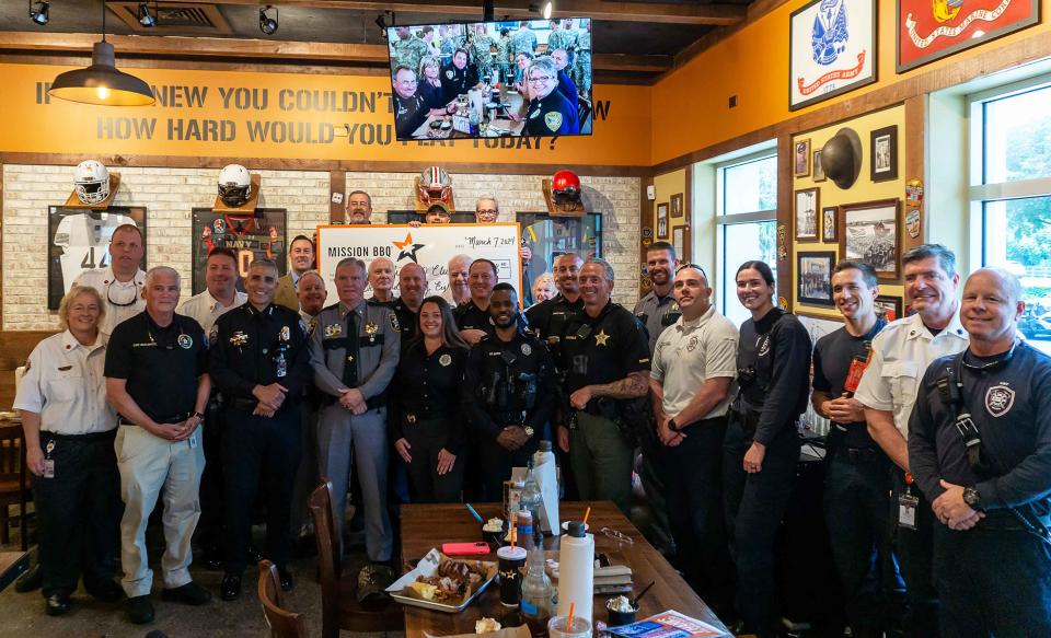 The Collier County 100 Club, a non-profit organization whose mission is to financially assist first responders and their families in times of tragedy, announced that it has received a $2,088 donation from Mission BBQ Naples.