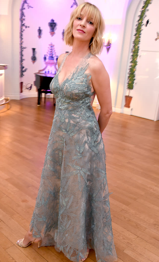 Uma at the Vanity Fair and HBO dinner at the Cannes Film Festival