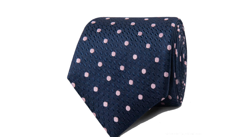 Navy & Light Pink Even Spot Tie 