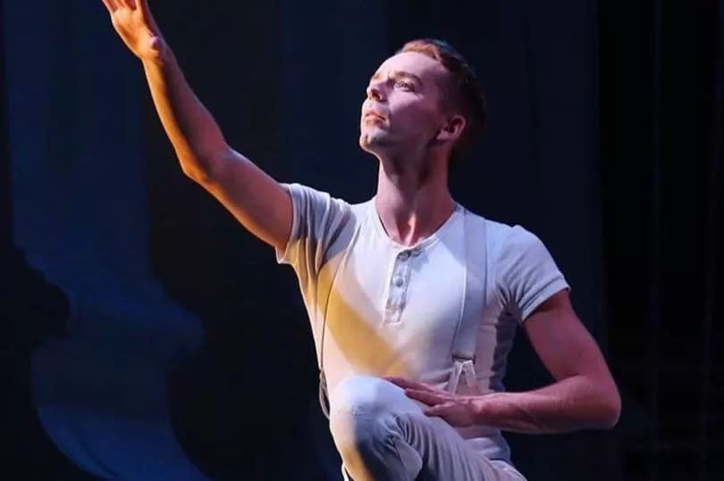 Liam Mower performing in Swan Lake