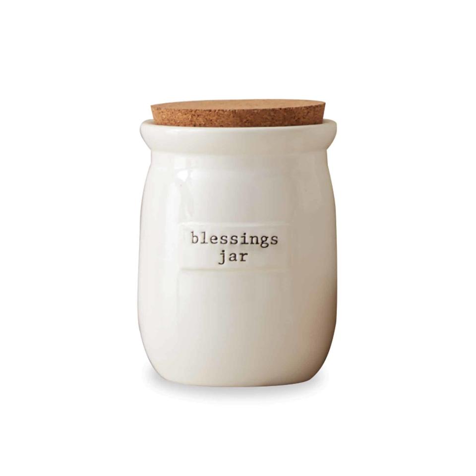 <p><a href="https://go.redirectingat.com?id=74968X1596630&url=https%3A%2F%2Fwww.mudpie.com%2Fproduct%2Fblessing-jar-set&sref=https%3A%2F%2Fwww.womansday.com%2Flife%2Fg23768575%2Fbest-christian-gifts%2F" rel="nofollow noopener" target="_blank" data-ylk="slk:Shop Now;elm:context_link;itc:0;sec:content-canvas" class="link ">Shop Now</a></p><p>Blessing Jar Set</p><p>mudpie.com</p><p>$11.50</p>