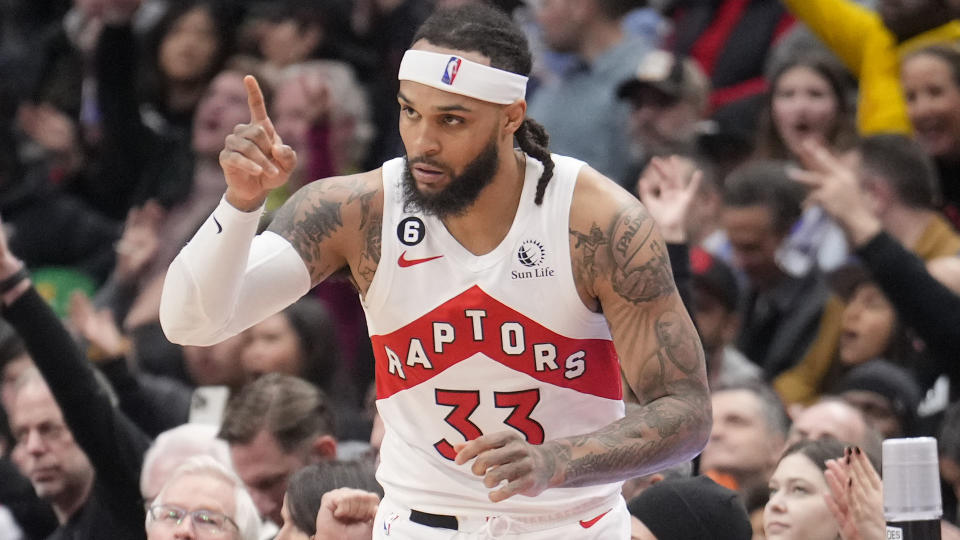 Gary Trent Jr. has opted into his player option with the Raptors. (Photo by Mark Blinch/Getty Images)