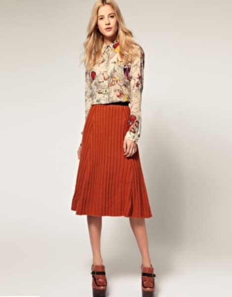 Ribbed Knitted Midi Skirt, $21.29 