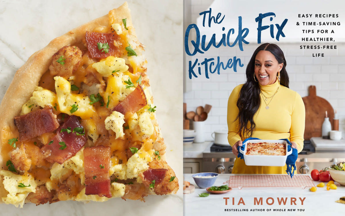 <p>Mark Boughton</p><p>We adapted this show-stopping breakfast <a href="https://parade.com/1329774/parade/pizza-recipes/" rel="nofollow noopener" target="_blank" data-ylk="slk:pizza;elm:context_link;itc:0;sec:content-canvas" class="link rapid-noclick-resp">pizza</a> recipe from <a href="https://parade.com/879465/parade/blueberry-basil-frose/" rel="nofollow noopener" target="_blank" data-ylk="slk:Tia Mowry;elm:context_link;itc:0;sec:content-canvas" class="link rapid-noclick-resp">Tia Mowry</a>'s cookbook, The Quick Fix Kitchen. Her technique calls for parbaking the crust, which makes it easy to load the pie up with lots of indulgent toppings.</p><p><strong>Get the recipe: <a href="https://parade.com/1274249/alison-ashton/tia-mowrybreakfast-pizza-recipe/" rel="nofollow noopener" target="_blank" data-ylk="slk:Tia Mowry's Breafkast Pizza;elm:context_link;itc:0;sec:content-canvas" class="link rapid-noclick-resp">Tia Mowry's Breafkast Pizza</a></strong></p>