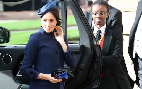 The Duchess of Sussex arrives - Credit: PA