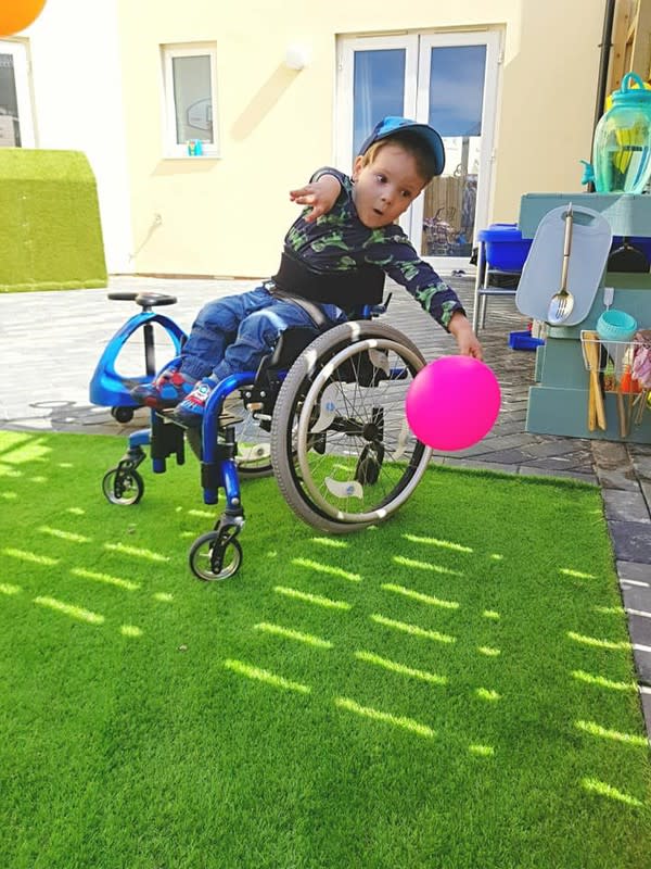 Noah suffers from Spina Bifida which requires regular trips to the hospital. (SWNS)