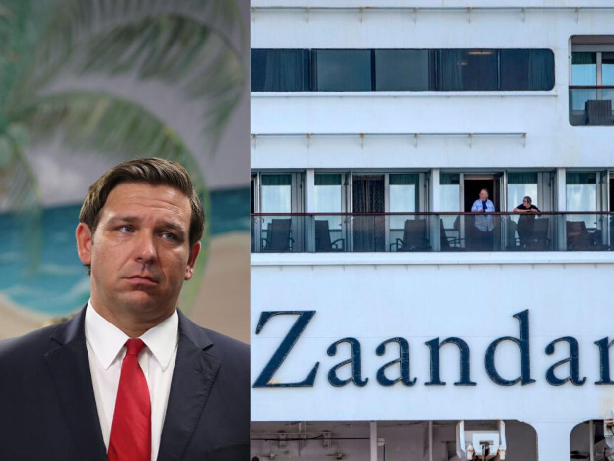 florida governor ron desantis zaandam holland america