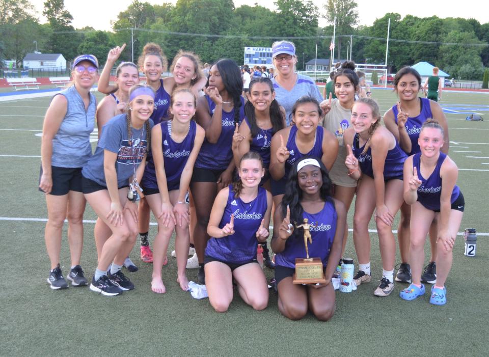 The Lakeview girls team won the annual All-City Track Meet at Harper Creek on Tuesday.