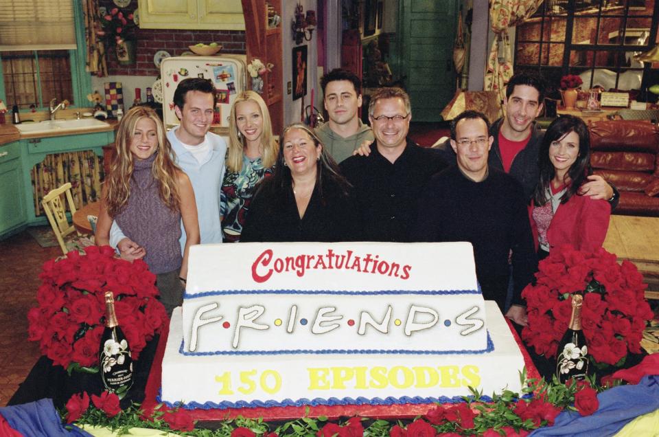 Celebrating the the 150th episode of Friends with the show's cast