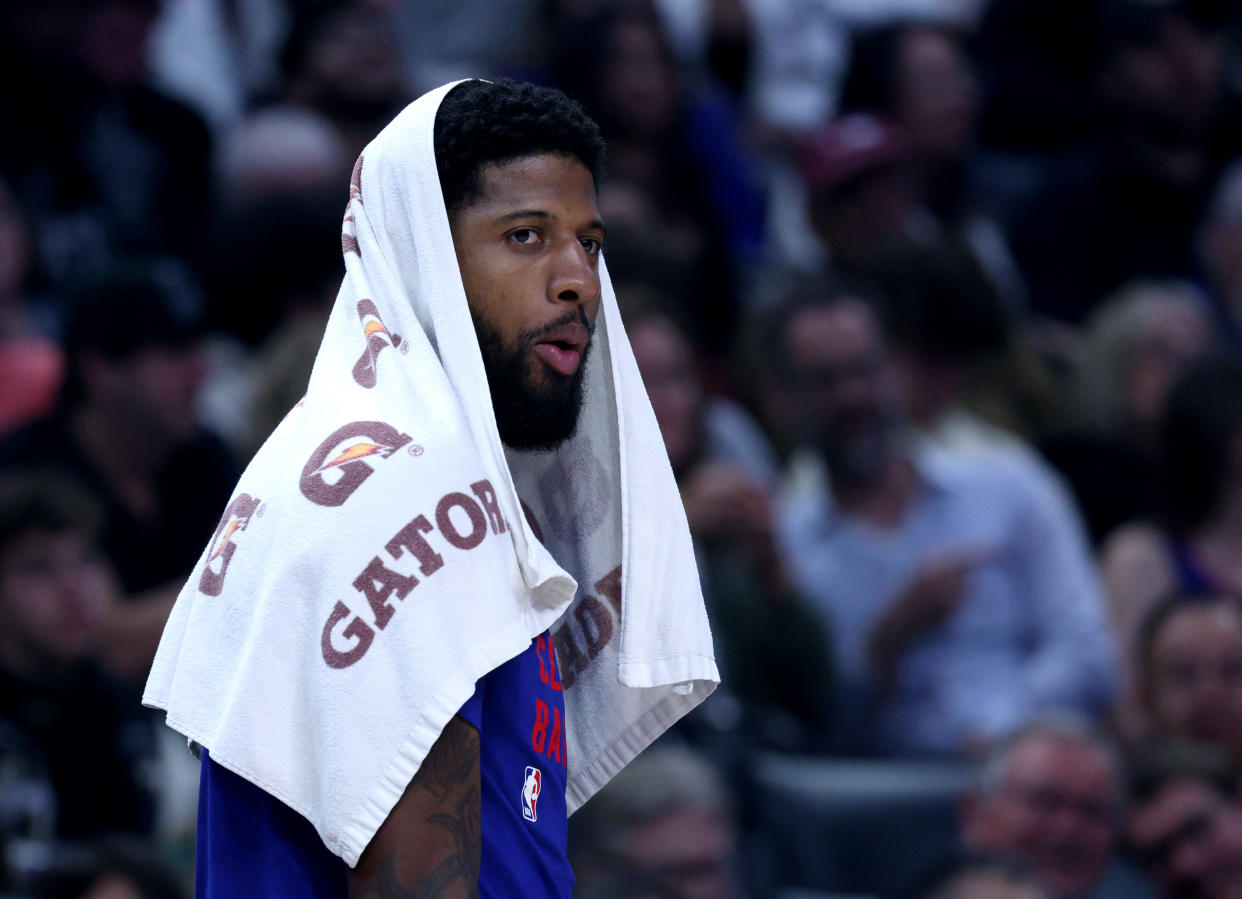 Paul George left the Los Angeles Clippers to sign with the Philadelphia 76ers.  (Photo by Harry How/Getty Images)