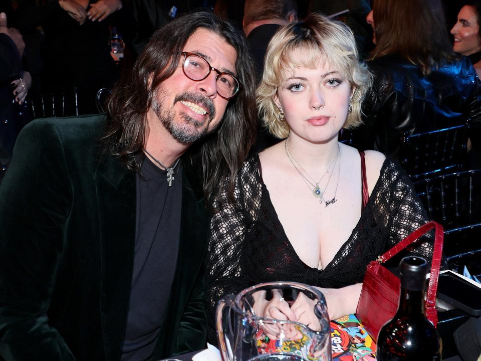 Dave Grohl and Violet Grohl attends the 37th Annual Rock & Roll Hall of Fame Induction Ceremony at Microsoft Theater on November 05, 2022 in Los Angeles, California