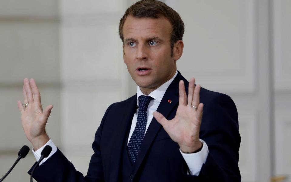 Emmanuel Macron described the behaviour of the Lebanese politicians as a "collective betrayal" in an explosive news conference - Pool/Reuters