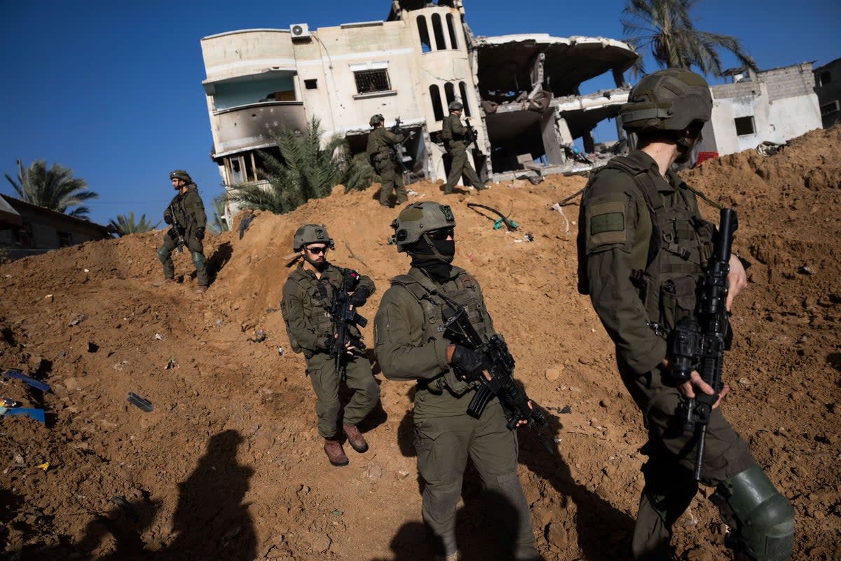 Israeli soldiers in the Gaza Strip (AP)