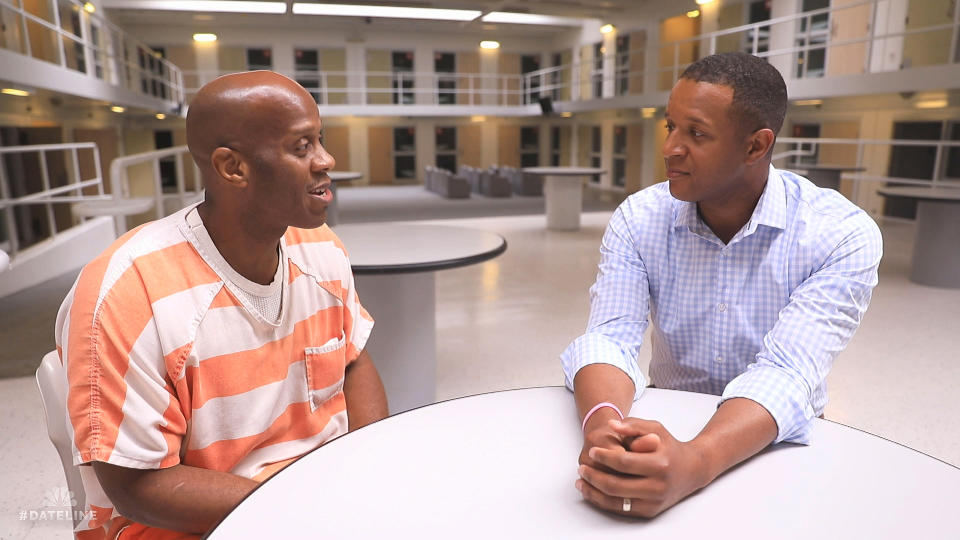 Corey Atchison speaks to Craig Melvin part of the Dateline NBC special 