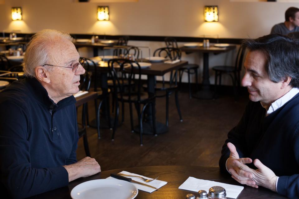 Juliana's Pizza co-founders Patsy Grimaldi and Matthew Grogan.