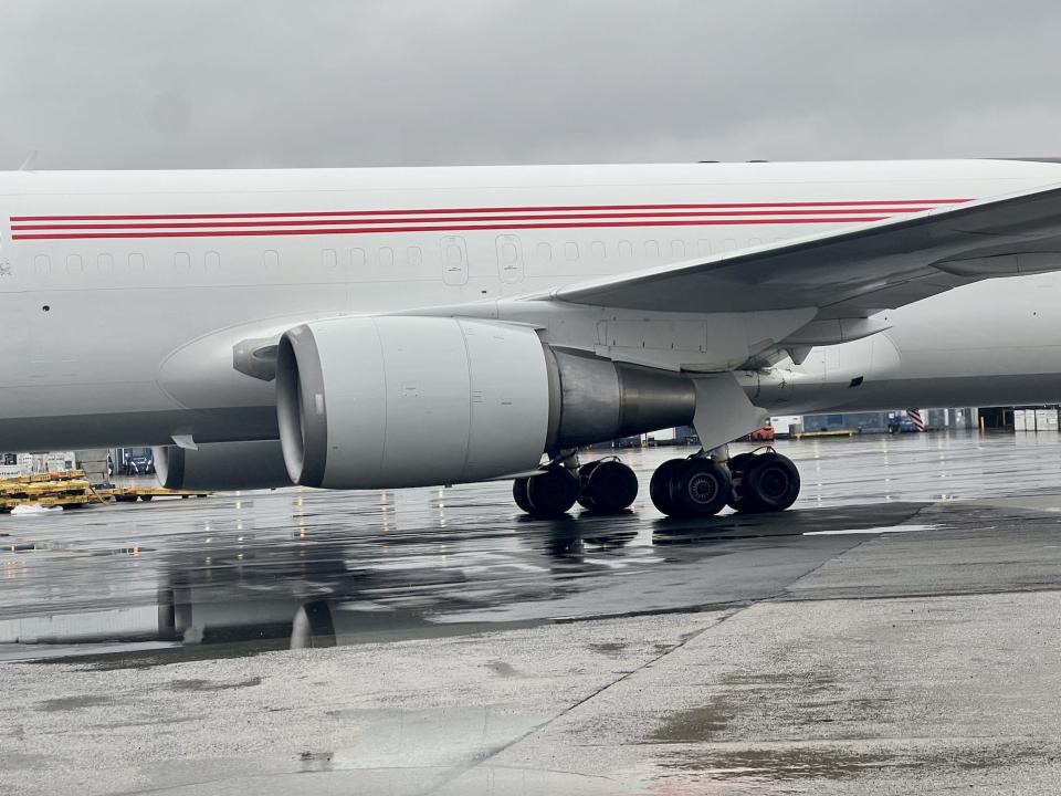 ABX converted Boeing 767-300 freighter tour at New York-JFK airport in January.