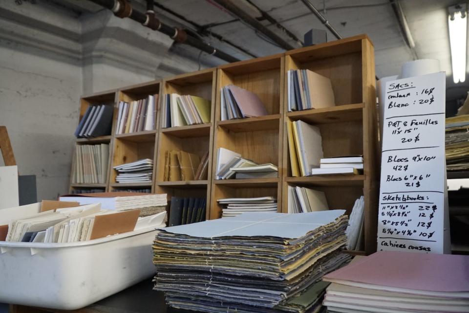 The papeterie sells notebooks, sketchbooks and a variety of papers, in addition to commissions for artists and archivists. 