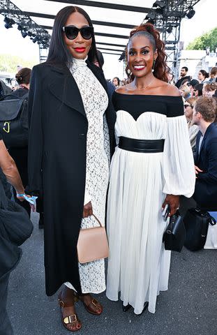 <p>Stephane Cardinale - Corbis/Corbis via Getty Images</p> Venus Williams (left) and Issa Rae (right) attend the Chloé Spring/Summer show