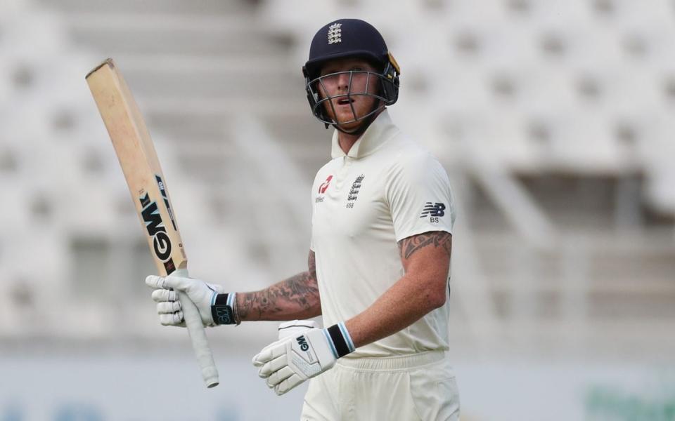 Ben Stokes is dismissed for two and en route to swearing at a spectator before he headed up the Wanderers tunnel on day one of the fourth Test between South Africa and England  - REUTERS