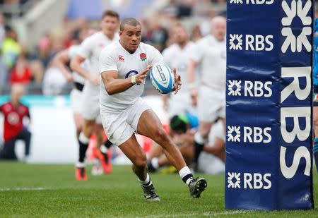 Rugby Union - Italy v England - RBS Six Nations Championship 2016 - Stadio Olimpico, Rome, Italy - 14/2/16 England's Jonathan Joseph scores the third try Action Images via Reuters / Paul Childs