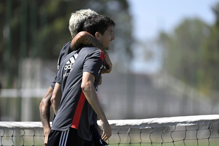 Nacho Fernández, feliz por volver a entrenarse con River