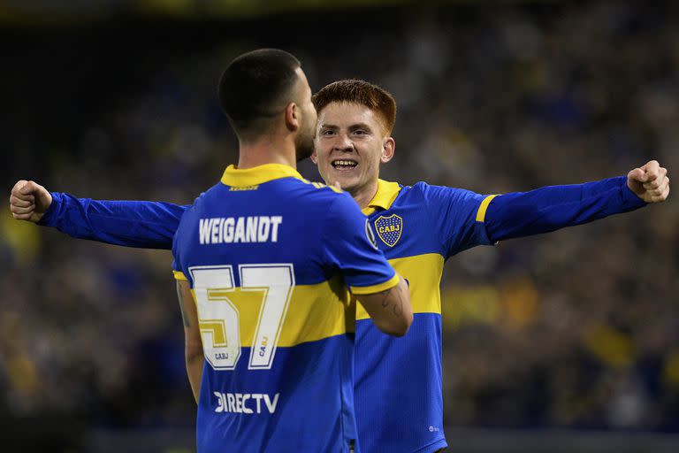 Marcelo Weigandt y Valentín Barco, los motores de un Boca que se floreó ante Monagas con una goleada por 4-0