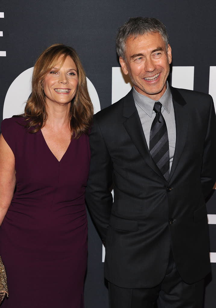 Susan Gilroy and Tony Gilroy attend the New York City premiere of "The Bourne Legacy" on July 30, 2012.