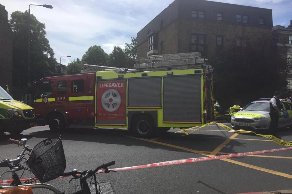 Emergency vehicles at the scene of the crash in Chelsea (Costel Sandu)