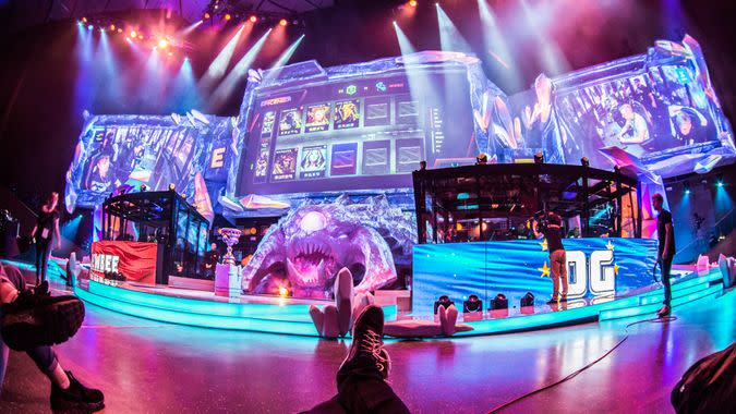 MOSCOW, RUSSIA - MAY 2016: Dota 2 esports event.