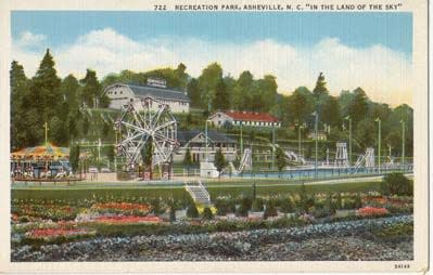 A postcard of Recreation Park. Dated 1930-1945.