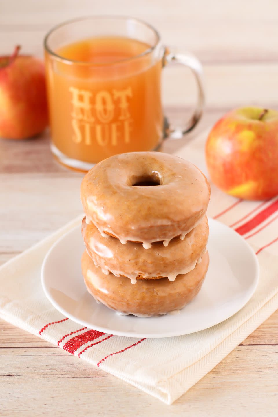 Apple Cider Donuts With Apple Cider Glaze