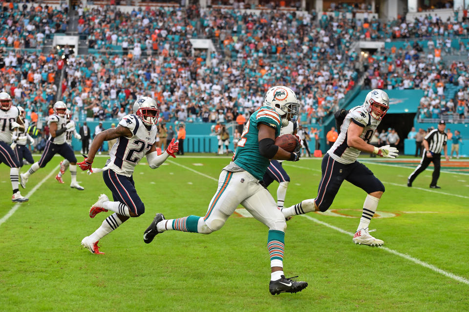 Kenyon Drake sealed the final play ‘Miracle in Miami’ to down the New England Patriots