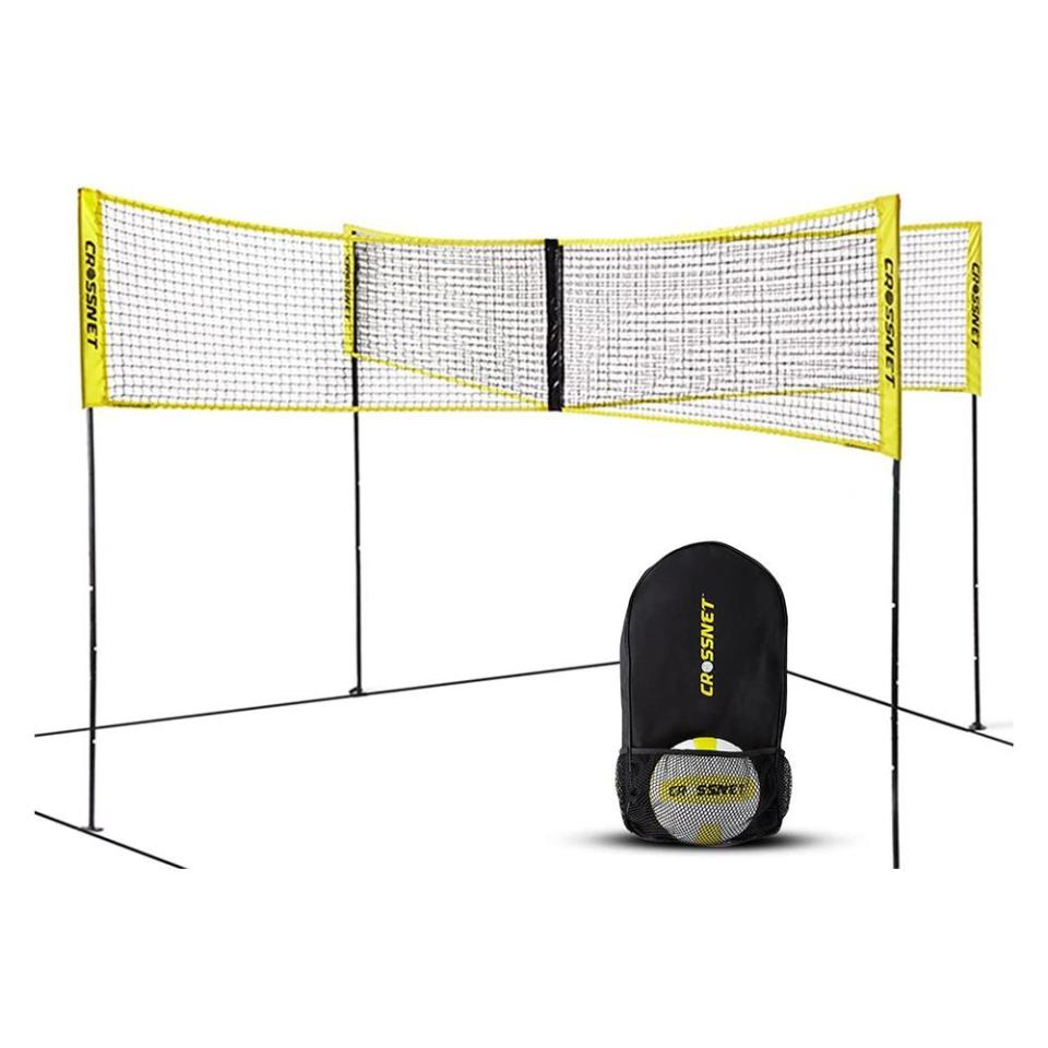 13) Crossnet 4-Way Volleyball Net and Game Set