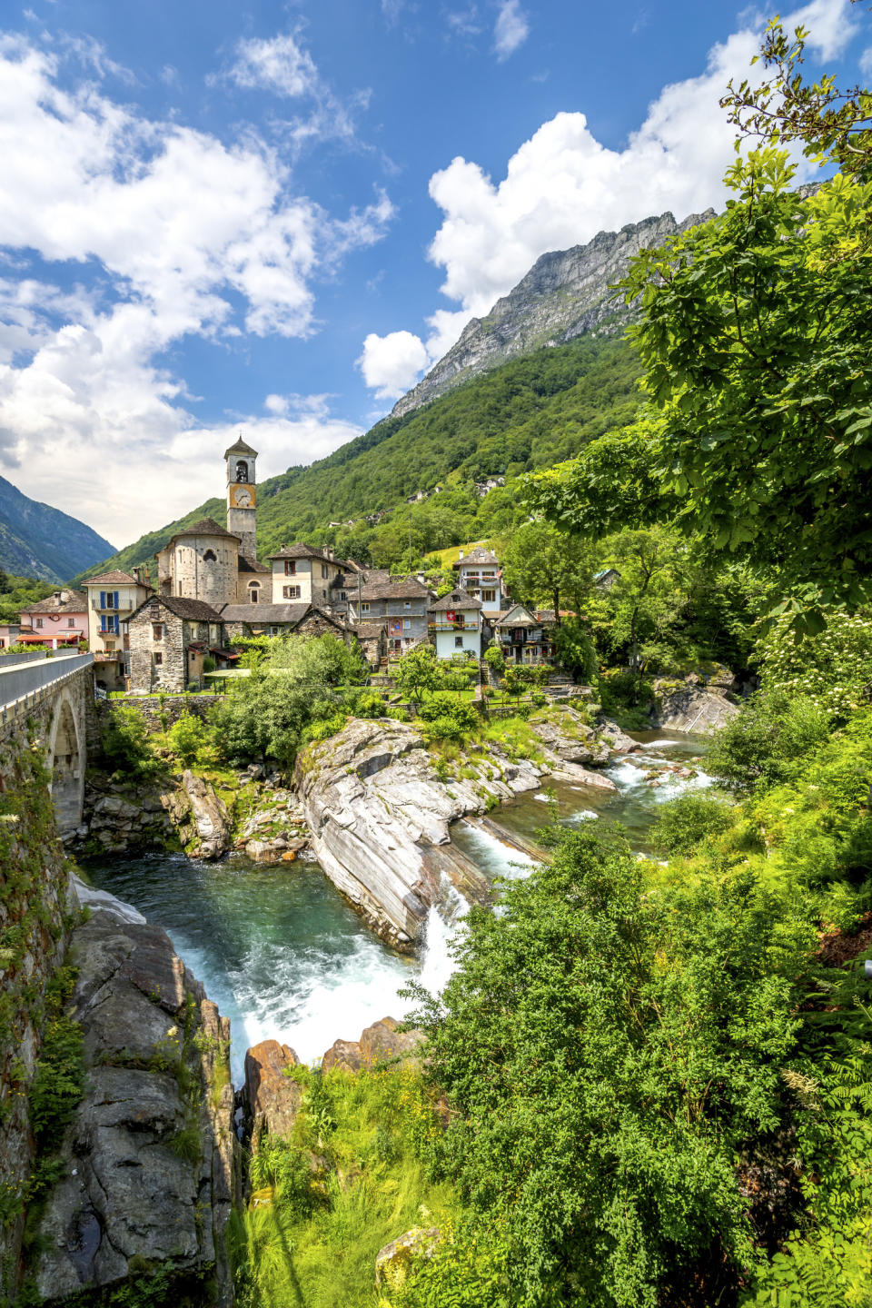 A lush village in Switzerland.