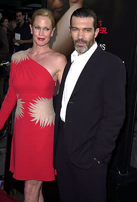 Melanie Griffith and Antonio Banderas at the L.A. premiere of MGM's Original Sin