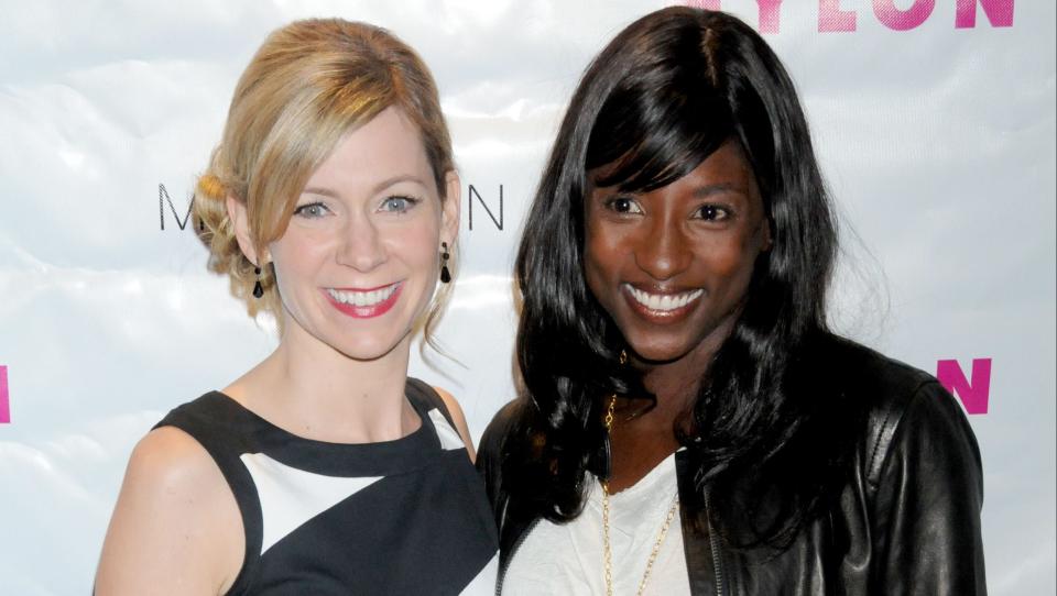 Carrie Preston and Rutina Wesley, members of the 'True Blood' cast, 2009