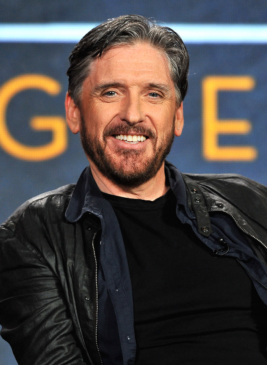 <p>Last year, the former late-night host, 55, joked that <a rel="nofollow noopener" href="https://twitter.com/craigyferg/status/765995716418207744" target="_blank" data-ylk="slk:“maybe” he had a “little gray creeping in”;elm:context_link;itc:0;sec:content-canvas" class="link ">“maybe” he had a “little gray creeping in”</a> on that head of his. Ferguson, who has been married to Megan Wallace-Cunningham since 2008, moved beyond the maybe phase for sure, but he’s just getting better with age. (Photo: Jerod Harris/Getty Images for A+E Networks) </p>