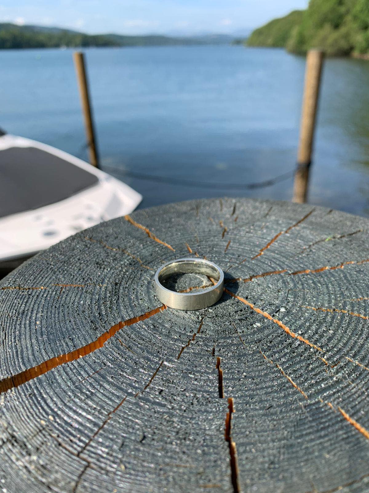 Mick Balchin's wedding ring after it was recovered from Lake Windermere (Annabelle Balchin)