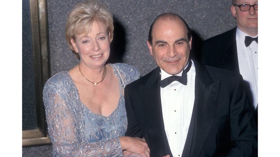 David Suchet and wife Sheila Ferris at the Tony Awards on June 4, 2000 