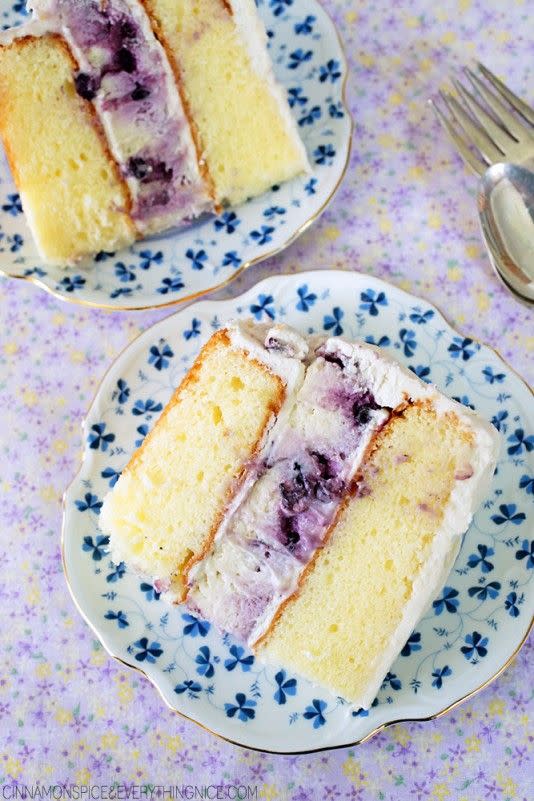 Lemon Blueberry Cheesecake Cake