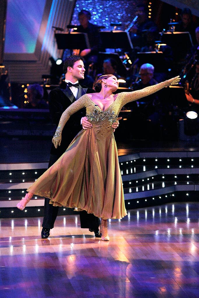 Belinda Carlisle and Jonathan Roberts perform the Waltz to "What the World Needs Now" by Dionne Warwick on "Dancing with the Stars."