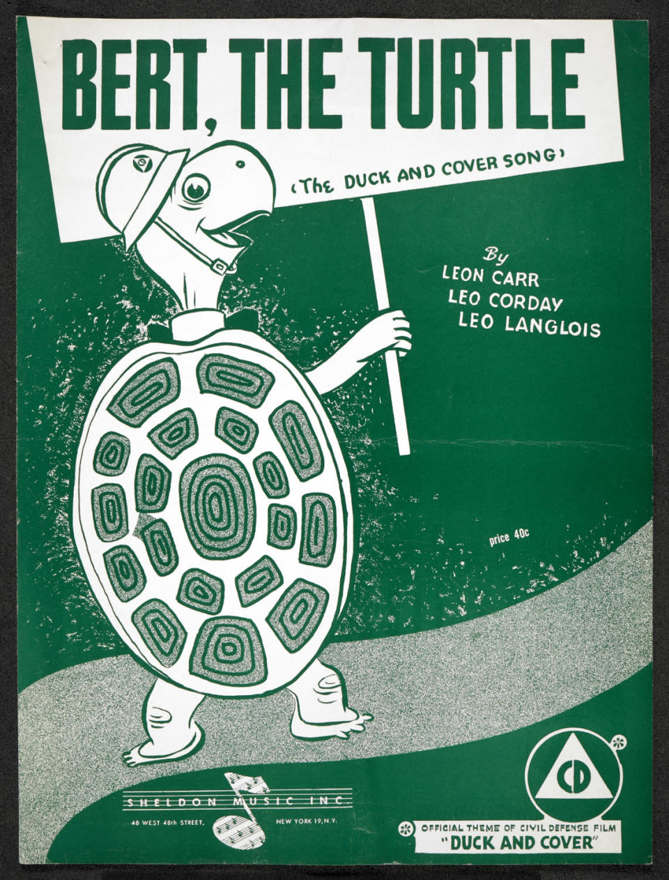 Bert the Turtle's 'Duck and Cover song' told US youngsters how to prepare for a nuclear attack in the 1950s (British Library)